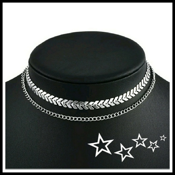 Jewelry - Dainty fishbone boho layered choker